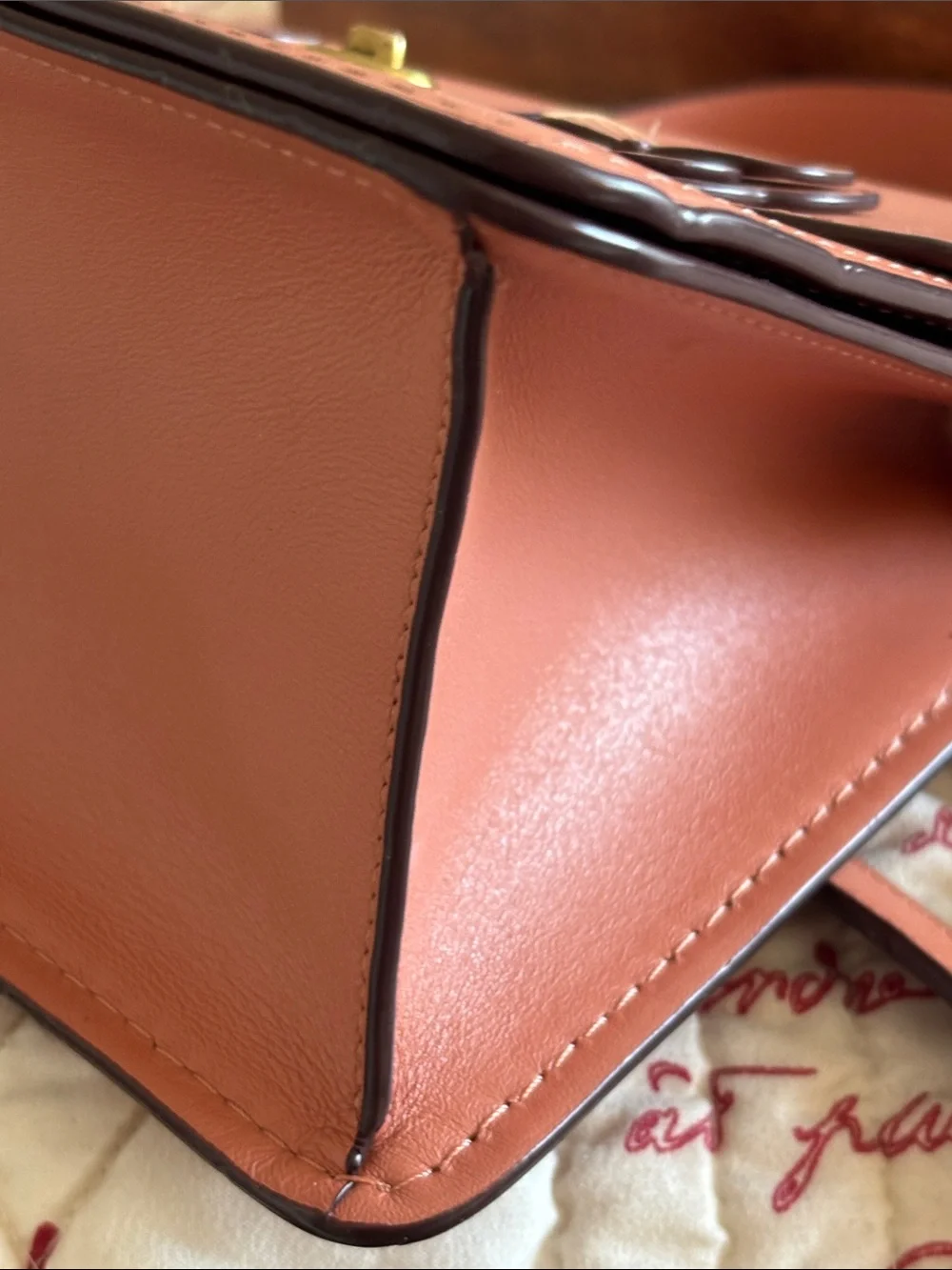 Coach Leather Top-Handle Satchel with Butterfly- Dusty Rose/Burgundy Accents - Picture 12 of 16